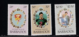 Barbados # 547-549, Royal Wedding, Mint NH, 1/2 Cat.