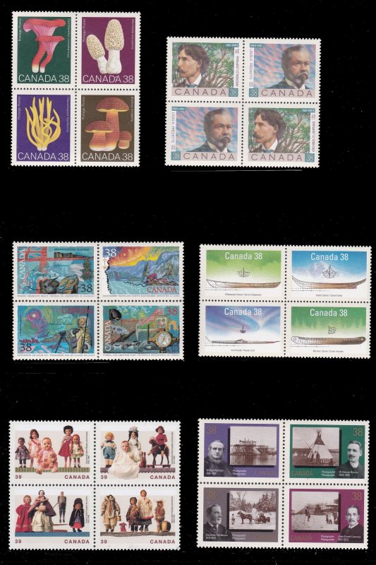 Canada Nice Set of MNH Blocks of 4, Face Value = 19.92