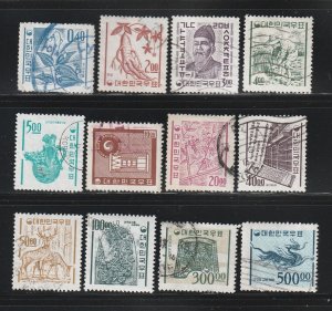 Korea 361a, 364a-370a,  371-372, 374-374A U Various