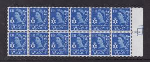 Northern Ireland 1967 4d Block of 12 2 Phosphur Bands SGNI2p(XN5) MNH 