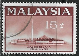 Malaysia ~ Scott # 16 ~ Used ~ National Mosque, Kuala Lumpur