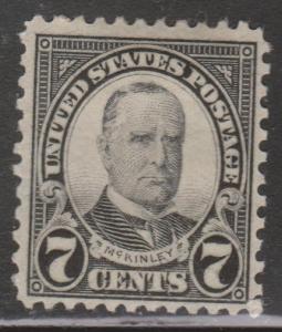 USA Scott # 639 - Mint Hinged - 7 Cent McKinley Issue
