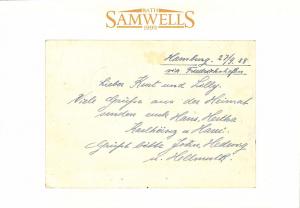 GERMANY ZEPPELIN Air Mail Printed Matter 1928 Card USA {samwells-covers}MS4008