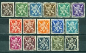 Belgium #322-337  Mint  F-VF NH  Scott $26.35