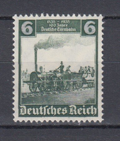 WWII Third Reich 1935  German Trains Mi.580 Sc#459 MNH Luxe
