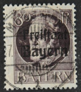 DYNAMITE Stamps: Bavaria Scott #205 – USED
