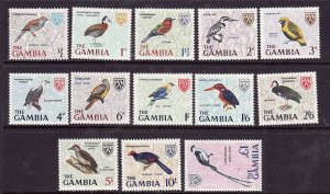 Gambia-Sc#215-27-unused NH set-Birds-id1-1966-