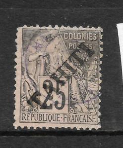 TAHITI  1892  25c  MOUCHON   FU     SG 15 