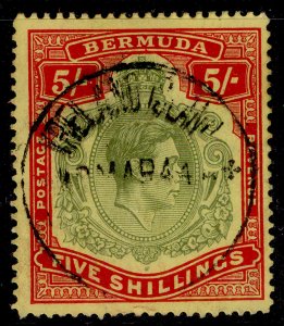 BERMUDA GVI SG118b, 5s dull yellow-green & red-yellow, FINE USED. Cat £38. CDS