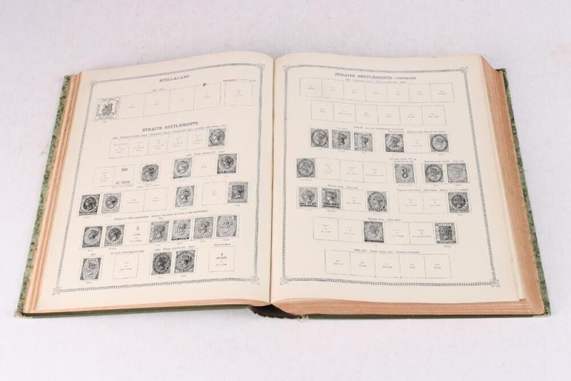Ideal Stamp Albums 1840-1915 with Great Britain & Colonies & foreign countries.