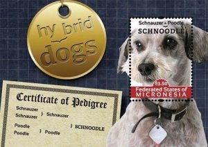 Micronesia 2012 - Pets Hybrid Dogs - Souvenir Stamp Sheet - Scott #974 - MNH