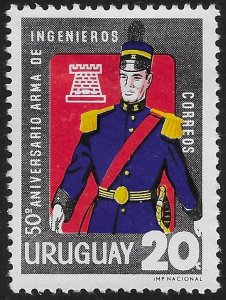 Uruguay #730 20c Army Engineer ~ MHR