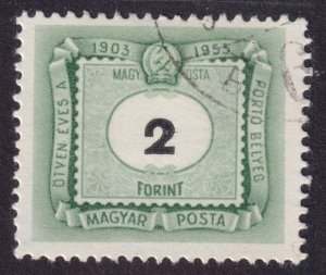 HUNGARY POSTAGE DUE J227a 2fo green UVF W106 PF 14.5 3MM SMALL 2