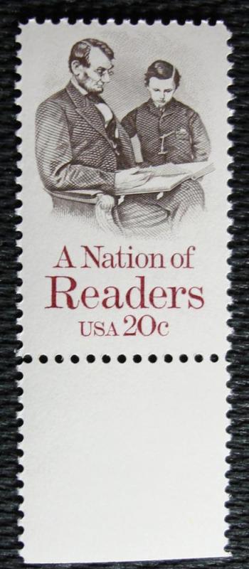 US #2106 MNH Single, A Nation of Readers, SCV $.40 L10