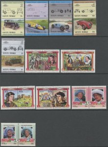 TUVALU 31 Different Colorful Topical Singles from 1984-1986 MNH