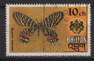 Bhutan 1975 - Scott 178 used - 10ch, Butterfly