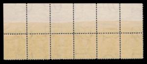 GENUINE SCOTT #280 MINT OG NH BEP IMPRINT PLATE #790 WIDE TOP STRIP 6 - SCV $650