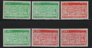 FRENCH  ANDORRA   380-385  MNH  SET