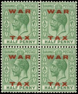 Bahamas Scott #MR11 SG #102 Mint Never Hinged Block of 4