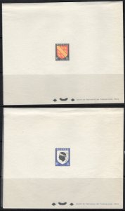 FRANCE 1946 YT. #755-8 10c-60c COAT-OF-ARMS DELUXE PROOFS NH CAT €180