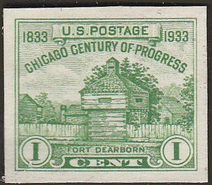 # 730a Mint No Gum Fine As Issued Deep Yellow Green Century Of Progress