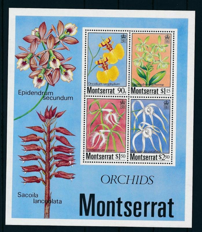 [15026] Montserrat 1985 Flora Flowers Orchids Souvenir Sheet MNH