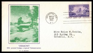 1941 Vermont Sesqui 150 years Sc 903-5 W. M. Grandy cachet Montpelier VT