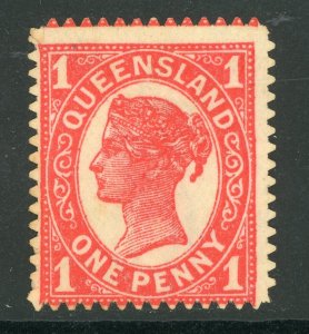 Queensland 1897 1p  Vermillion  SG 233 Perf 13½ Mint D402 ⭐⭐⭐⭐⭐⭐