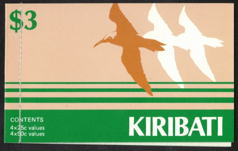 KIRIBATI 1983 $3 Birds Booklet; Scott 392A, 396; MNH