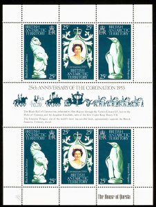 British Antarctic 1978 Sc#71 QUEEN ELIZABETH II Sheetlet (6) MNH