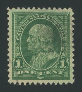 USA 279 - 1 cent Franklin Bureau - VF/XF Used with light smudgy cancel