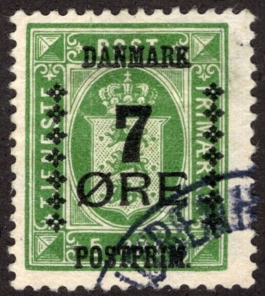 DENMARK 1926-27 SC #188 - F U 7o on 5o  scv $150.00  *Bay Stamps*