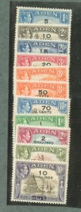 Aden #36-46 Mint (NH) Single (Complete Set)