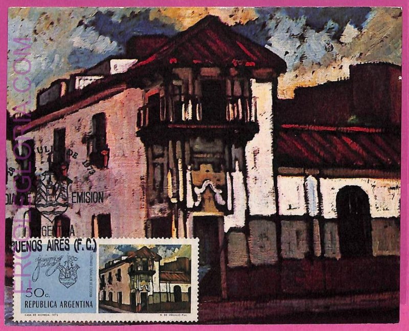 ag3516 - ARGENTINA - POSTAL HISTORY - FDC Maximum Card - 1973 ART-