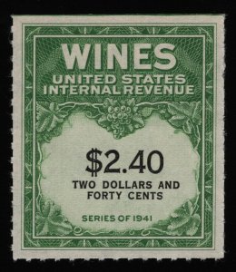 #RE153 $2.40 Wines, Mint NGAI NH [6] **ANY 5=FREE SHIPPING**