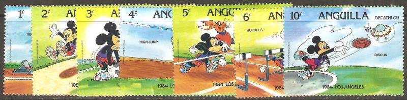 1984 Anguilla Scott 559-565 Olympics MNH