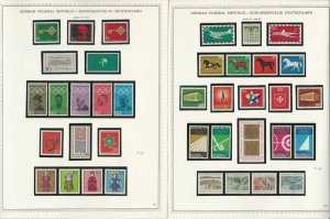 Germany Stamp Collection on 12 Minkus Specialty Pages 1968-75, JFZ 