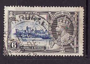 Ceylon-Sc#260- id7-used KGV-6c KGV Silver Jubilee-1935-