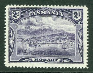 SG 231 Tasmania 1899-1900. 2d deep violet. Fine unmounted mint CAT £24