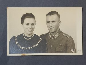 WW2 WWII German Third Reich photo postcard Military Army soldier in uniform