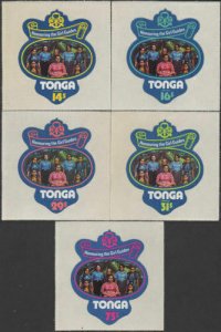 Tonga 1974 SG503-507 Tongan Girl Guides Airmail set MNH