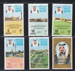 Qatar # 399-404, 3rd Anniversary of Independence, NH, 1/2 Cat.