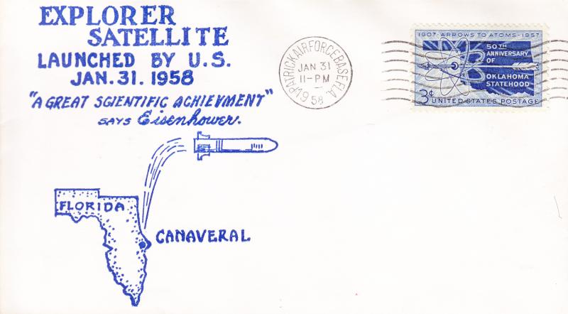 1951 Two Covers Cape Canaveral Satellite Launches Explorer Vanguard