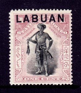 Labuan - Scott #72 - MH - Patch of paper adhesion/rev. - SCV $7.25