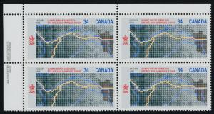 Canada 1077i TL Plate Block MNH Winter Olympics