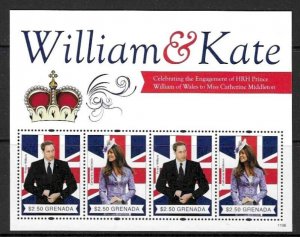 GRENADA SGMS5511 2011 ROYAL ENGAGEMENT MNH