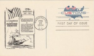 Scott# UX50 US Postal Card FDC Aristocrats