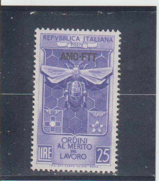 Trieste  Scott#  167  MH  (1953 Overprinted)