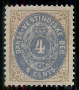 DANISH WEST INDIES #7 (7) 4¢ bicolor, og, hinged, XF