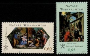 VATICAN CITY SG1545/6 2008 CHRISTMAS MNH